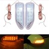 HnF shop 2pc/pack Yellow Soft LED Bulbs Tape Stick On For Car Side Mirror Turn Signal Indicator Light