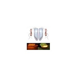 HnF shop 2pc/pack Yellow Soft LED Bulbs Tape Stick On For Car Side Mirror Turn Signal Indicator Light