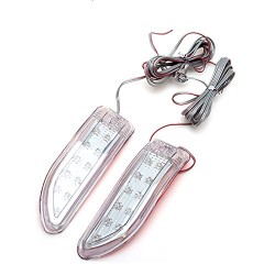 HnF shop 2pc/pack Yellow Soft LED Bulbs Tape Stick On For Car Side Mirror Turn Signal Indicator Light