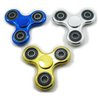 ABS Plastic Hand Fidget Tri-Spinner Focus Toy with BEARINGS in Random CHROME METASLLIC COLOR