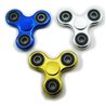 ABS Plastic Hand Fidget Tri-Spinner Focus Toy with BEARINGS in Random CHROME METASLLIC COLOR