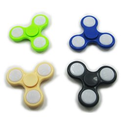 LED Light-UP Flash Tri-LED Finger Hand Spinner w/ switch Toy Gift Random color