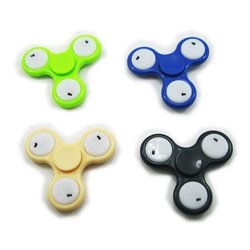 LED Light-UP Flash Tri-LED Finger Hand Spinner w/ switch Toy Gift Random color