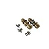 Entry Door Knob Set with Keyed Entry Lock, Polished Brass Finish, Grade 3 Security, 2-Pack