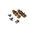 Entry Door Knob Set with Keyed Entry Lock, Polished Brass Finish, Grade 3 Security, 2-Pack
