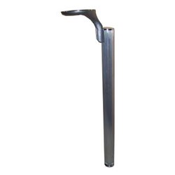 Gun Black and Aluminium Top Table Leg