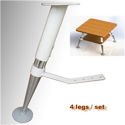 4/set White Coffee Tea Table Adjustable Base Legs