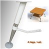 4/set White Coffee Tea Table Adjustable Base Legs