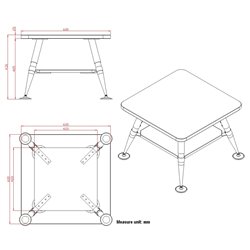 4/set White Coffee Tea Table Adjustable Base Legs