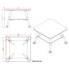 4/set White Coffee Tea Table Adjustable Base Legs