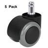 5/set Office Chair Caster Wheel  Dia 2inches Heavy Duty PU Rubber Castors