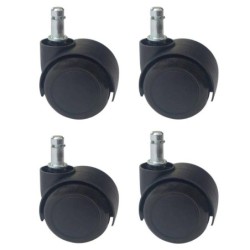 Soft PU Cover, Hard Nylon, Universal Replacement Castors, M11 Stem