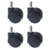 Soft PU Cover, Hard Nylon, Universal Replacement Castors, M11 Stem