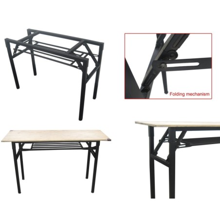 Black Metal Folding training dinning meeting table rack replacement (metal part only)
