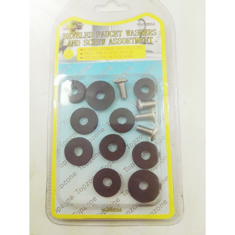14/PK beveled faucet washers and screw assortment kit