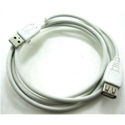 6ft Beige USB 2.0 A male plug to A Female Data transfer Cable extension cord