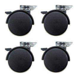 4/pk Dia 1.5inches chair swivel caster / wheel With Plate & Brake