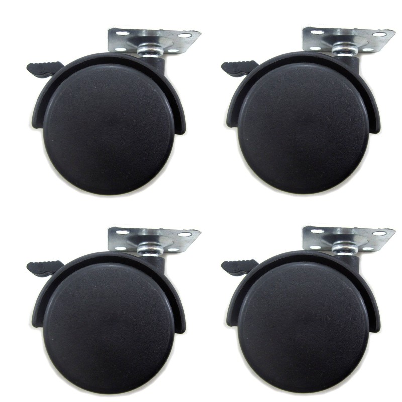 4/pk Dia 1.5inches chair swivel caster / wheel With Plate & Brake