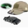 Clip-On 5 LED Head Cap Hat Light Headlamp Torch Flashlight Fishing Camping Hunt