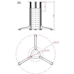 Table base for round meeting table