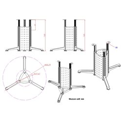 Table base for round meeting table