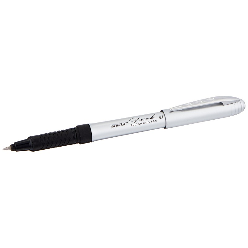Bazic York Jumbo Rollerball Pen with Grip, Black
