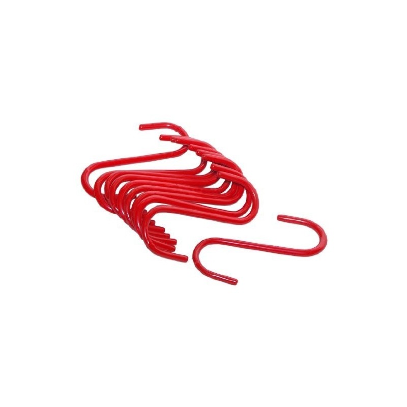 6/pack Red Heavy Duty 5-1/2inches PVC Coated inchesSinches Utility Hook Set