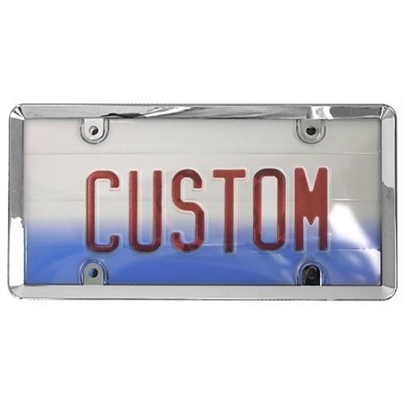 Custom combos clear transparente license plate frame in chrome