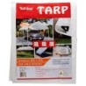 10x12 ft Heavy Duty White Tarp Tarpaulin Poly Camping Ground Sheet w/ Grommets