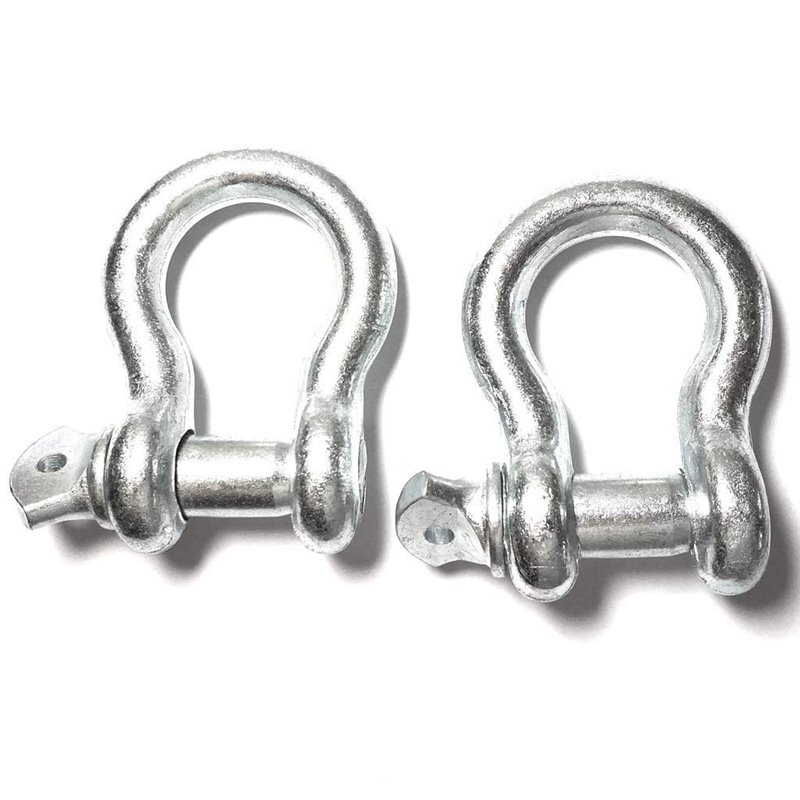 2x 1/2" Bow Shackle D-Ring w Clevis Screw Pin Anchor 2 TON 4400 lbs capacity 