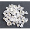 50/pK Clear Transparent Plastic 6P6C RJ12 Modular Plug for Flat Stranded Phone Cable