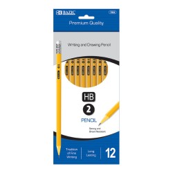 BAZIC Pencil #2 HB Pencils, Latex Free Eraser