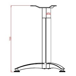 Table base For round meeting table wooden/glass top