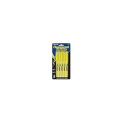 BAZIC Yellow Pen Style Fluorescent Highlighter w/Pocket Clip (5/Pk)