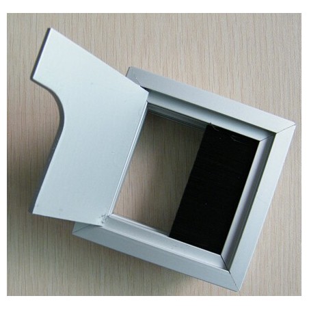 70x70mm DESK CABLE TIDY OUTLET ALUMINIUM Metal SQUARE CUBE GROMMET INSERT