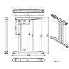 H shape Office table leg cable raceway designed