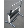 Folding table rack with mesh panel for office desk or training table