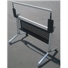 Folding table rack with mesh panel for office desk or training table