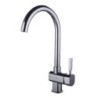 Chrome Solid Brass Single Lever Handle High Arc Kitchen Sink Faucet