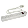 Topzone 8 Feet 6 Outlets 90 Joules Surge Protector Angle Plug AC Wall Power Strip ETL Listed (Beige)