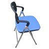 Furniture Indoor Steel Folding Chair Padded Leather Seat Chrome Frame