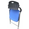 Furniture Indoor Steel Folding Chair Padded Leather Seat Chrome Frame