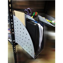 Sliver Metal Hanging Office Files Folder Holder Large Organized Tray for Screen/Beam/Rack/Shelf