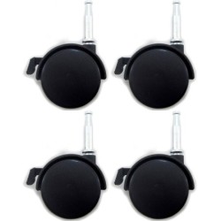 Set of 4 Dia 2inches furniture swivel casters/wheel w/ socket & brake chair replacement