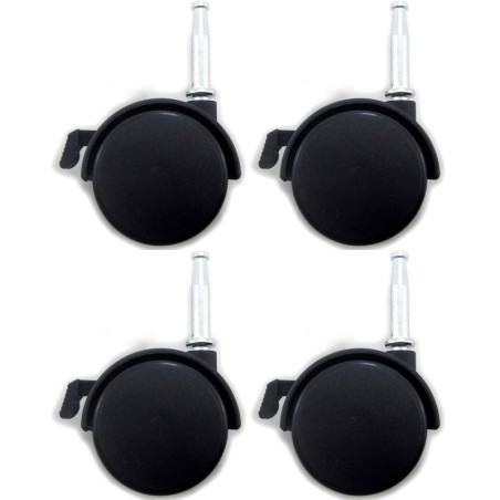 Set of 4 Dia 2inches furniture swivel casters/wheel w/ socket & brake chair replacement