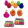 12/pk Funny NEON Slime Duck Container Green Pink Yellow Red Orange & Blue Slime