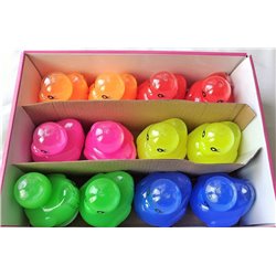 12/pk Funny NEON Slime Duck Container Green Pink Yellow Red Orange & Blue Slime