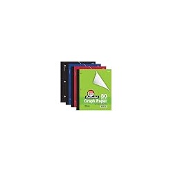 HnFshop 4/pk 80 Ct. 8.5" X 11" Reversible 4"/5" Quad Ruled Notebook in Assorted Color