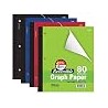 HnFshop 4/pk 80 Ct. 8.5" X 11" Reversible 4"/5" Quad Ruled Notebook in Assorted Color
