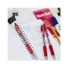 BAZIC Ballpoint Pen Spencer Red Retractable Pen Soft Barrel Grip Pens, 1.0 mm Bold Point Smooth Writing, for Office School Teach